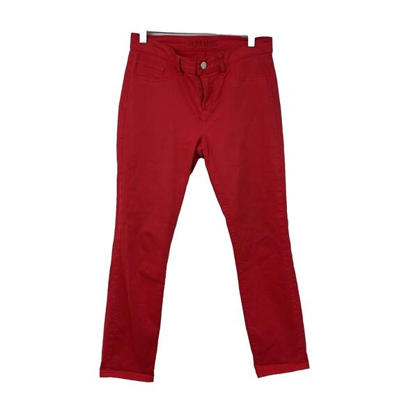 J Brand Denim - J BRAND Skinny Leg Brt Red Bright Low Rise Jeans Size 28 Denim USA